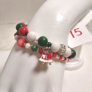 👋 CHRISTMAS STACKING 2 BRACELET SET charm adjustable |  Mix And Match 3/$20